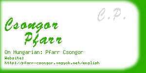 csongor pfarr business card